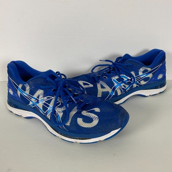 Asics Gel Nimbus 20 City Icon Paris Running Shoes Sneakers Mens Size 12 Blue - Picture 2 of 16
